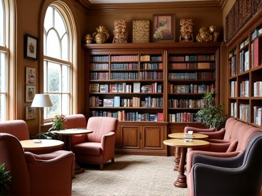 The Curious Page Booksellers interior in Covent Garden with cozy reading areas and book displays